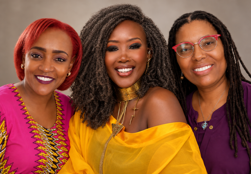 Radiant Trio in Golden Studio Light